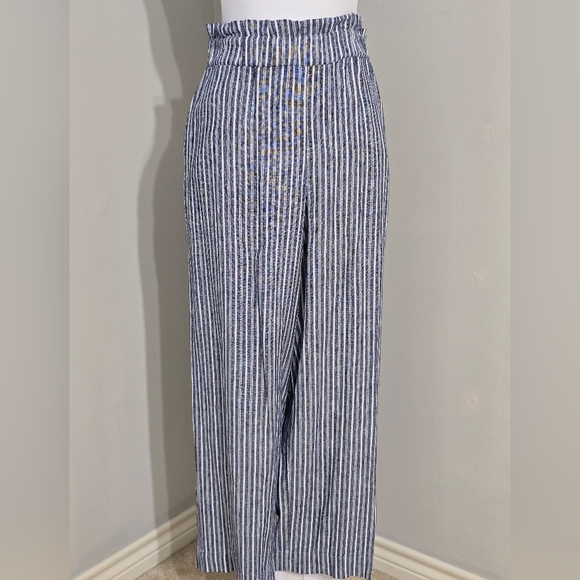 Laundry By Shelli Segal Wide-Leg Linen-Blend Pants Women's Size Medium - Picture 2 of 11